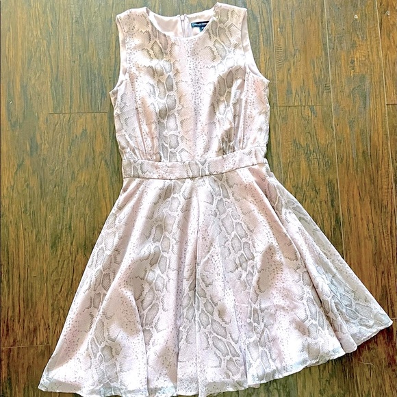 French Connection Pastel Python Snake Holiday Cocktail party print dress - Picture 2 of 6